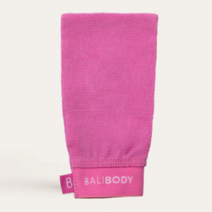 באלי בודי כפפת פילינג להכנת העור לשיזוף בצבע ורוד