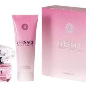 מארז לאשה סט ורסצה ברייט קריסטל המכיל בושם 50 מל אדט + תחליב גוף מבושם 100 מל VERSACE BRIGHT CRYSTALE EDT 50ML + body lotion 100ML SET