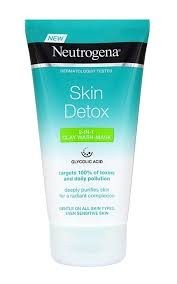 ניטרוגינה תרחיץ ומסיכה 2 ב-1 עם חימר NEUTROGENA Skin Detox 2-in-1 Clay Wash-Mask 150ml