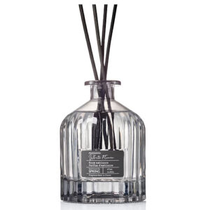 ספרינג מקלות ריח שחור שקוף 230 מ”ל קולקציה ריבס בריח-וויט פלאוור SPRING Reed Diffuser 230 ML COLLECTION RIBS-WHITE FLOWER