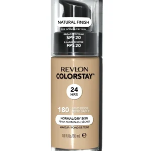 רבלון מייקאפ קולורסטיי לעור יבש עד רגיל גוון 180 סנד 30מ״ל Revlon Colorstay Make Up Normal Dry Skin 180 30ml