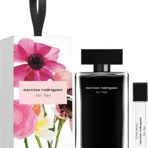 נרסיסו רודריגז סט הכולל בושם אדט 100 מ”ל+בושם קטן פיור מאסק אדפ 10 מ”ל Narciso Rodriguez for her edt 100ml + pure musk 10 ml edp