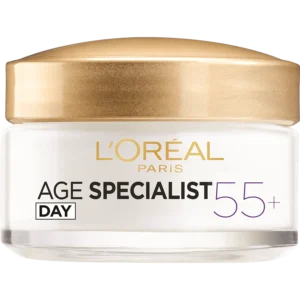 לוריאל אייג’ ספשיאליסט קרם פנים ליום גיל 55+ גודל 50 מ”ל LOREAL AGE SPECIALIST DAY CREAM 50 ML