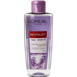לוריאל רויטליפט פילר מי פנים טונר 200מ”ל Loreal Paris Revitalift Filler Cleansing Tone Tonic Lotion 200ml