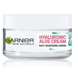 קרם לחות אלוורה מכיל חומצה היאלורונית פורמולה טבעונית 50 מל Garnier Day Cream Nourishing Hyaluronic Aloe Vegan 48H Hydration Ori