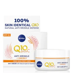 ניואה Q10 אנרג'י קרם יום נגד קמטים 50 מ"ל Nivea Q10 Energy Vitamin C Day Cream SPF 15 50ml