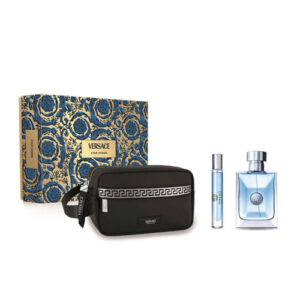 פור הום מארז 3 חלקים אדט לגבר 100 מ"ל + בושם מוקטן 10 מ"ל + תיק - ורסצ'ה Versace - Pour Homme 3PCS EDT For Men 100ML + Mini 10ML + Bag