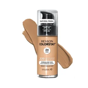 רבלון מייקאפ קולורסטיי לעור יבש עד רגיל גוון 220 בז׳ 30מ״ל Revlon Colorstay Make Up Normal Dry Skin 220 30ml