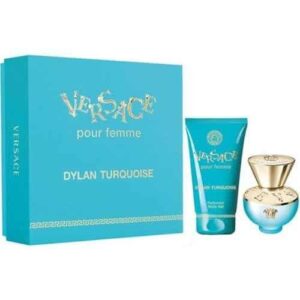 ורסצה דילן טורקיז לאישה סט המכיל בושם אדט 50 מ"ל+ תחליב גוף 100 מ"ל Versace Dylan Turquois