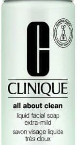 קליניק סבון נוזלי לפנים לעור יבש ויבש מאוד 200 מ"ל Clinique all about clean liquid facial soap for dry to very dry skin 200ML