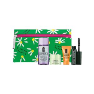 קליניק קיט מוצרים - מסיר איפור עיניים ושפתיים 30 מ"ל + קרם סופר דיפנס spf מ"ל7 + קרם לילה סופר דיפנס 7 מ"ל + מסקרה 3.5 מ"ל