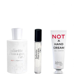 מארז לאשה בושם גולייטה נוט א פרפיום 100 מל+ מוקטן+ קרם ידיים JULIETTE HAS A GUN NOT A PERFUME CONFEZIONE