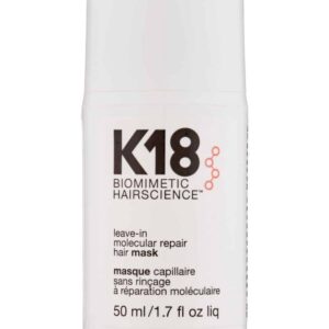 קיי 18 מסכה לתיקון ושיקום מולקולרי של השיער 50מ"ל K18 leave-in molecular repair hair mask 50ML