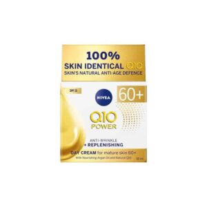 ניוואה קרם יום SPF15 המסייע להגנה מנזדקי השמש 50 מל NiveaQ10 Power 60+ Day Cream 50Ml