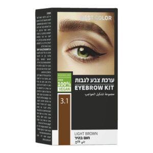 בסט קולור ערכת צבע לגבות גוון 3.1 חום בהיר BEST COLOR EYEBROW KIT LIGHT BROWN
