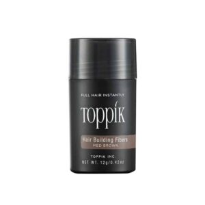טופיק אבקה למילוי השיער צבע חום בינוני 12גרם Toppik Hair Building Medium Brown Fibers 12G