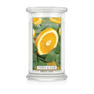 קרינגל קנדל נר ריחני ציטרוס סייג' 623גרם KRINGLE CANDLE CITRUS SAGE 623G