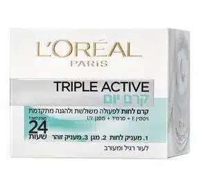 לוריאל טריפל אקטיב קרם לחות ליום להגנה מתקדמת לעור רגיל עד מעורב 50מ”ל Loreal Triple Active Day Cream 50ml