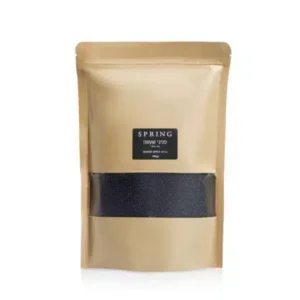 ספרינג פניני שעווה בריח בלגיאן לינן בצבע שחור 500 גרם + 15 פתילים