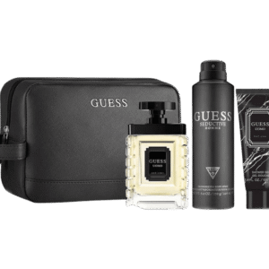 גאס אומו מארז אדט לגבר 100 מ״ל + ג׳ל רחצה 100 מ״ל + ספריי גוף 170 מ״ל - Guess Uomo EDT For Men 100ml + Body Spray 170ml + Shower Gel 100ml