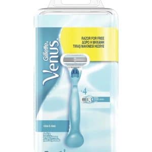 גילט וונוס סנסיטיב מכשיר + 5 סכיני גילוח 4 לנהבים רב פעמי GILLETE VENUS