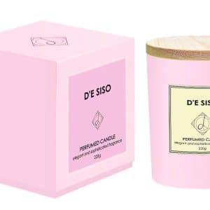 דה סיסו נר ריחני ורוד 220 גרם DE SISO PERFUMED CANDLE 200G