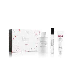 גולייט הז אה גאן נוט פרפיום מארז בושם לאישה אדפ 100מ"ל + אדפ  7.5מ"ל + קרם גוף 30 מל  JULIETTE HAS A GUN NOT A PERFUME SET EDP 100ML + EDP 7.5ML + BODY LOTION 30 ML