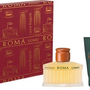 לאורה ביגוטי רומא מארז בושם לגבר אדט 125מ"ל + גל רחצה 50מ"ל - 2 יחידות LAURA BIAGIOTTI ROMA SET EDT 125ML + SHOWER GEL 50 ML*2 75ML