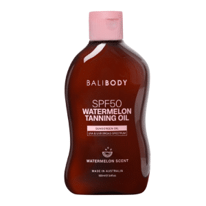 באלי בודי שמן שיזוף בשמש עם הגנה 50 בניחוח אבטיח לגוף 100 מל  Bali Body Watermelon Tanning Oil SPF50 100ml
