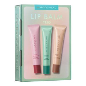 שמן מרוקאי שלישית שפתוני לחות - Moroccanoil Lip Balm Trio 15g each (Mint Tea + Berry Pomegranate + Vanilla Date)
