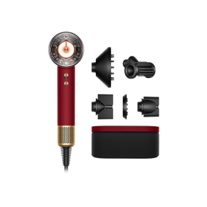 דייסון מייבש שיער אדום קטיפה גולד - Dyson Supersonic Nural Straight+Wavy Hair Dryer Red Velvet/Gold