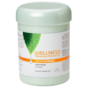 מסכה לשיער וולנס עם קפסולות קרטין 1000 מ''ל - Wellness Hair Mask with Keratin Capsules 1000 ml