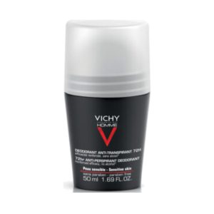 וישי דאודורנט רול און לגבר עד 72 שעות 50מ”ל – VICHY Homme – Roll-on Anti perspirant deodorant for men 72H