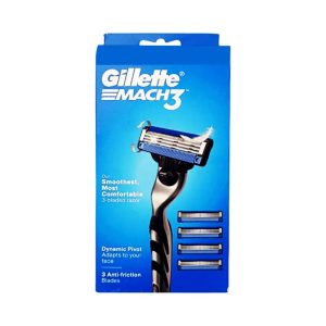 גילט מאך 3 להבים מכשיר + 5 סכינים – GILLETE MACH 3