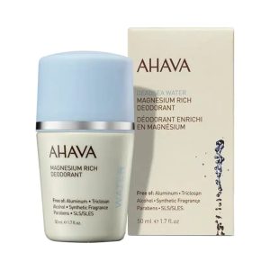 אהבה דאודורנט רול און יוניסקס מגנזיום 50מ״ל – AHAVA Dead Sea Water Magnesium Rich Deodorant 50ml
