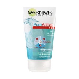גרנייה פיור אקטיב 3 ב- 1 חימר לעור שמן – GARNIER PURE Facia Cleanser 3 in 1