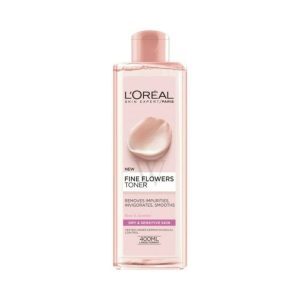 לוריאל מי פנים עם ורדים לעור יבש ורגיש 400 מל LOreal Fine Flowers Cleansing Toner 400ml