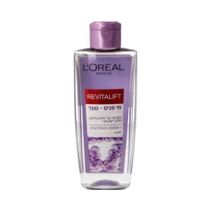 לוריאל רויטליפט פילר מי פנים טונר 200מ”ל Loreal Paris Revitalift Filler Cleansing Tone Tonic Lotion 200ml