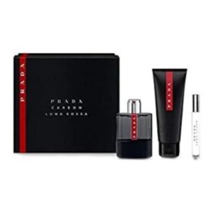 מארז לגבר פראדה קרבון בושם 100 מל+ 10 מל+ גל רחצה Prada Luna Rossa Carbon Set E.D.T 100ml &Shower Gel & 10ml