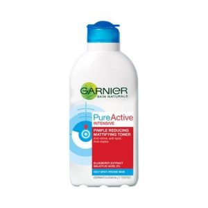 גרנייה פיור אקטיב מי פנים להפחתת פצעונים 200 מל Garnier Skin Naturals Pure Active Toner 200 Ml