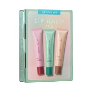 שמן מרוקאי שלישית שפתוני לחות – Moroccanoil Lip Balm Trio 15g each (Mint Tea + Berry Pomegranate + Vanilla Date)