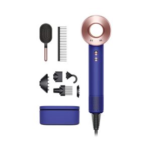 דייסון סופרסוניק – HD07 Dyson Supersonic מייבש שיער הדגם החדש יבואן רשמי בצבע כחול וינקה עם האביזר החדש Flyaway