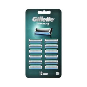 ג’ילט מאך 3 מארז סכיני גילוח רב פעמי 12 יחידות Gillette Mach3 Refill Cartridges 12PACK