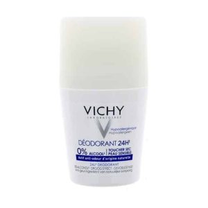 וישי דאודורנט רול 0 אחוז אלכוהול 50מ”ל – VICHY DEODORANT ROLL ON 0% ALCOHOL 50ML