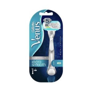 וונוס פלטינום ידית סכין גילוח + שני סכינים Venus Platinum Extra Smooth Women’s Razor With Metal Handle
