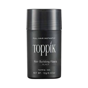 טופיק אבקה למילוי השיער צבע שחור 12גרם – Toppik Hair Building Black Fibers 12G