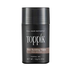 טופיק אבקה למילוי השיער צבע חום בינוני 12גרם – Toppik Hair Building Medium Brown Fibers 12G