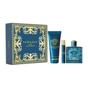 ורסצה ארוס סט לגבר 100 מל+10מל אדט+ג’ל רחצה 150מ”ל – VERSACE EROS SET FOR MEN 100ML+10ML EDT+SHOWER GEL