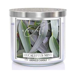 קרינגל קנדל נר ריחני אקליפטוס מינט 396גרם – KRINGLE CANDLE EUCALYPTUS MINT 396G