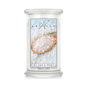 קרינגל קנדל נר ריחני סי סלט טונקה 623גרם – KRINGLE CANDLE SEA SALT TONKA 623G